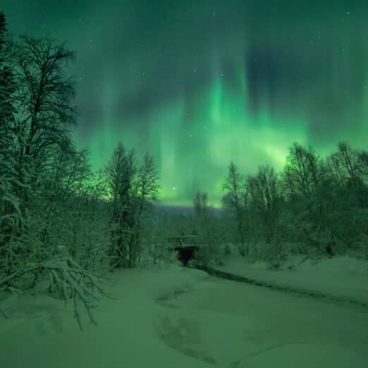Aurora borealis in Iso-Syöte, Finland