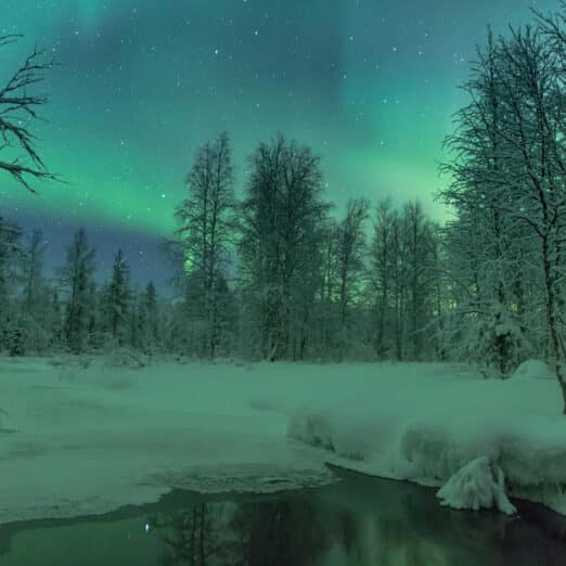 Northern lights in Iso-Syöte, Finland